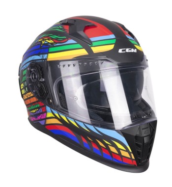 Casco Integral 311X  BLAST SKULL / Negro Azul Rojo Opaco