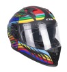 Casco Integral 311X  BLAST SKULL / Negro Azul Rojo Opaco