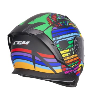 Casco Integral 311X  BLAST SKULL / Negro Azul Rojo Opaco