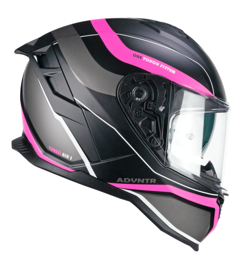 Casco Integral 363 SHOT RUN / Negro Fucsia Fluo Opaco