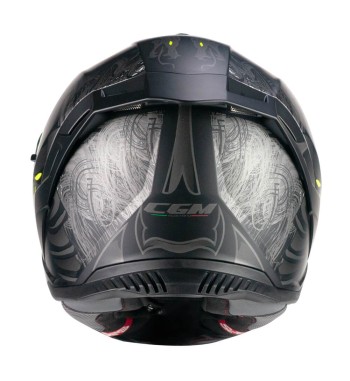 Casco Integral 363 SHOT NIPPO / Negro Amarillo Fluo Opaco