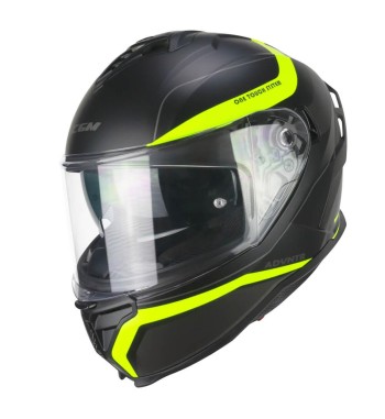 Casco Integral 363 SHOT RUN /  Negro Amarillo Fluo Opaco
