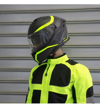 Casco Integral 363 SHOT RUN /  Negro Amarillo Fluo Opaco
