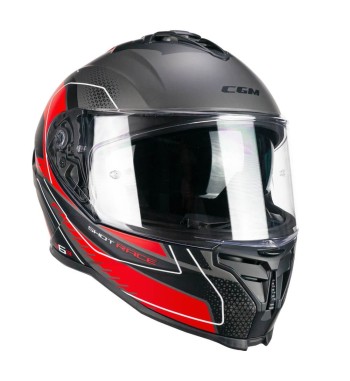 Casco Integral 363 SHOT RACE / Negro Rojo Opaco
