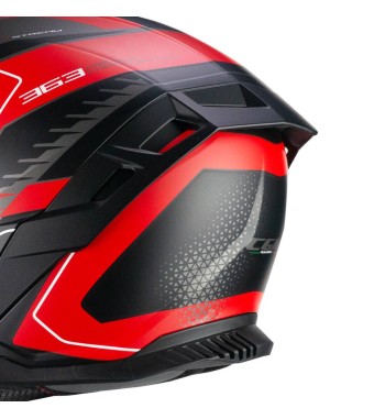 Casco Integral 363 SHOT RACE / Negro Rojo Opaco