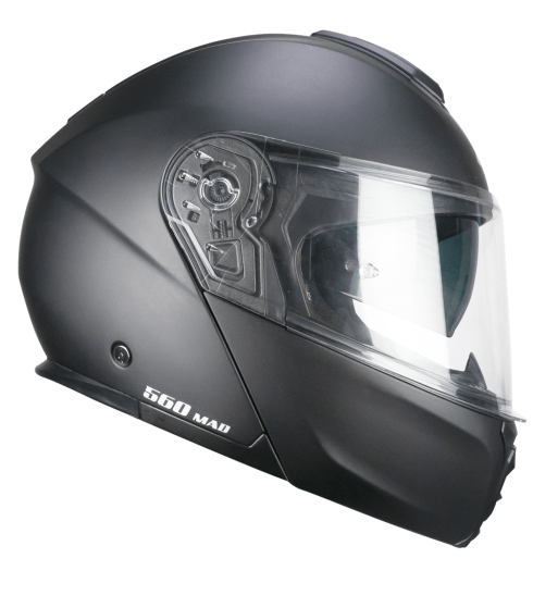 Casco Modular FIBRA 560 MAD / Negro Opaco