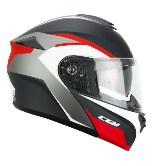 Casco Modular 568G BER DRESDA / Negro Rojo Opaco