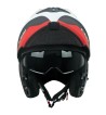 Casco Modular 568G BER DRESDA / Negro Rojo Opaco
