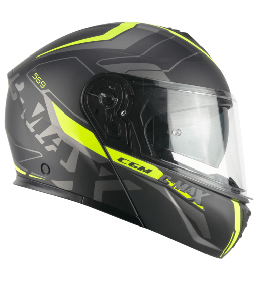Casco Modular 569G C-MAX CITY / Negro Amarillo Fluo Opaco