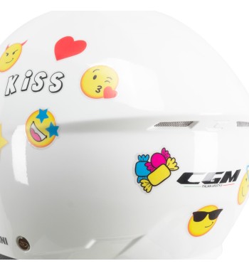 Casco jet 261A MINI  MONO / Blanco
