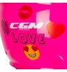 Casco jet 261A  MINI MONO / Fucsia