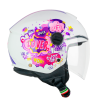 Casco jet 261G  MINI COMICS / Fucsia Blanco