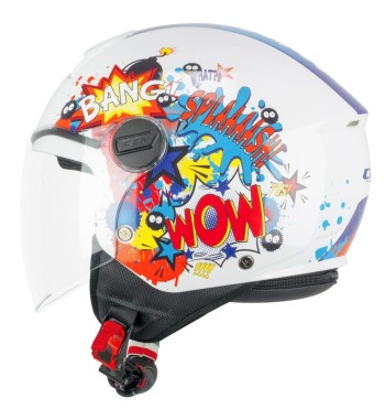 Casco jet 261G MINI COMICS / Azul Blanco