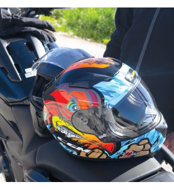 Casco Integral 265 LUCKY BOXER / Azul Rojo Verde