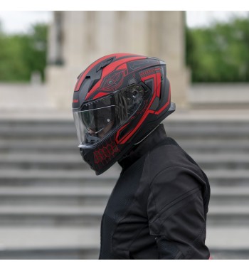 Casco Integral 311M  BLAST MAYA / Negro Rojo Opaco