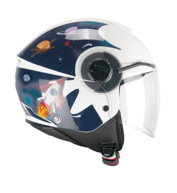 Casco jet 261S MINI DREAMS   / Azul Blanco