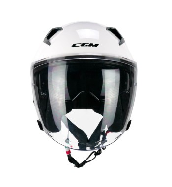 Casco jet 127 DEEP MONO  / Blanco Lucido