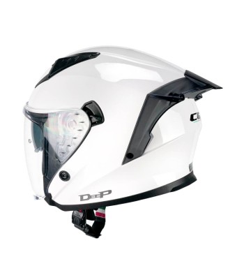Casco jet 127 DEEP MONO  / Blanco Lucido