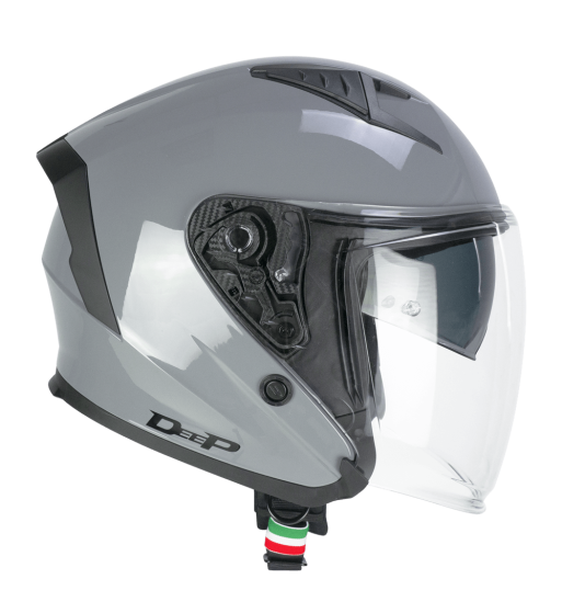 Casco jet 127 DEEP MONO  / Gris Lucido