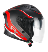 Casco jet 127 DEEP RACE / Grafito Rojo Opaco