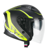 Casco jet 127 DEEP RACE / Grafito Amarillo Fluo Opaco