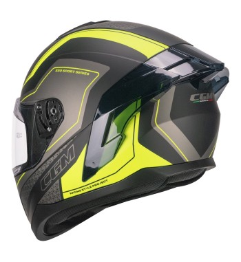 Casco Integral 330G RIOT SPORT / Negro Amarillo Fluo Opaco