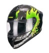 Casco Integral 330R RIOT RIPPER / Negro Verde Amarillo Fluo