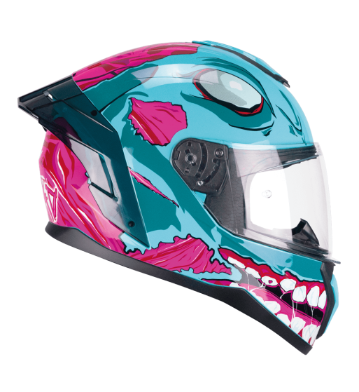 Casco Integral CGM 330U RIOT  UNDEAD  / Azul Rosado