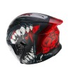 Casco jet 127 DEEP FREAKER/ Negro Rojo Opaco