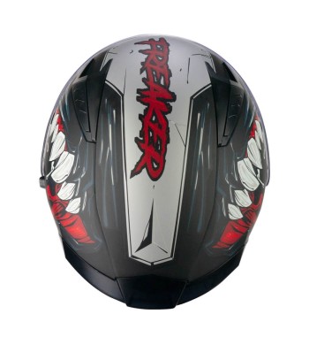 Casco jet 127 DEEP FREAKER/ Negro Rojo Opaco