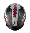 Casco jet 127 DEEP FREAKER/ Negro Rojo Opaco