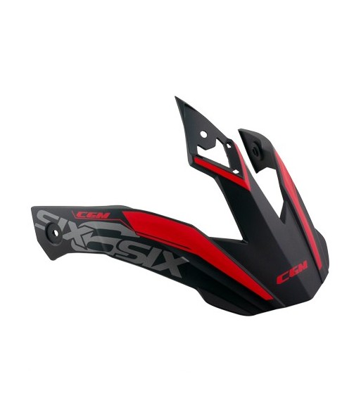 Visera Frontal Parasol Negro y Rojo para casco 666 TWIN