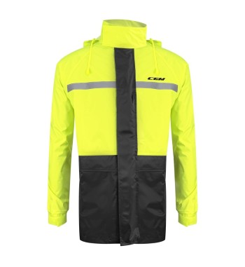 E34 Set Impermeable SPORT  Negro/ Amarillo Fluo