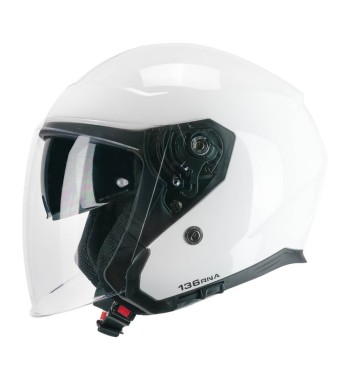 Casco jet 136A  RNA  MONO / Blanco