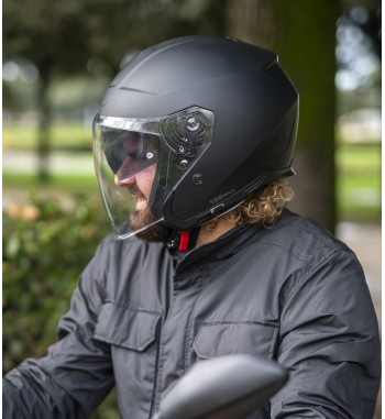 Casco jet 136A  RNA  MONO / Negro Opaco