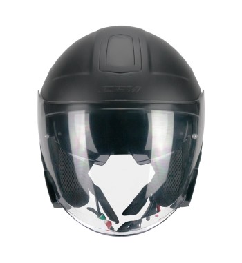 Casco jet 136A  RNA  MONO / Negro Opaco