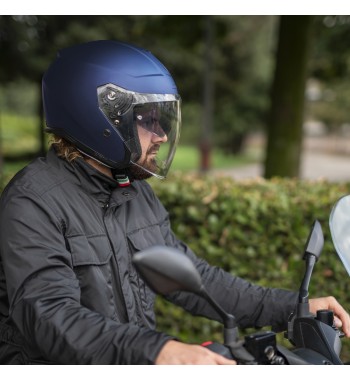Casco jet 136A  RNA  MONO / Azul Satinado