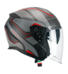 Casco jet 136G  RNA  SPORT / Gris Rojo Opaco