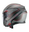 Casco jet 136G  RNA  SPORT / Gris Rojo Opaco