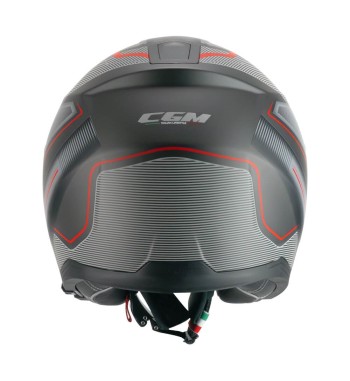 Casco jet 136G  RNA  SPORT / Gris Rojo Opaco