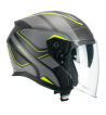 Casco jet 136G  RNA  SPORT / Gris  Amarillo Fluo