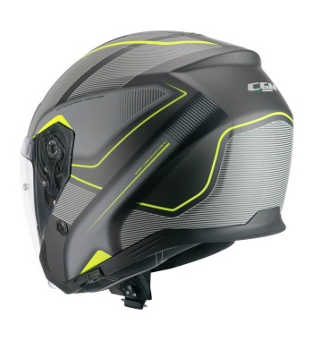 Casco jet 136G  RNA  SPORT / Gris  Amarillo Fluo