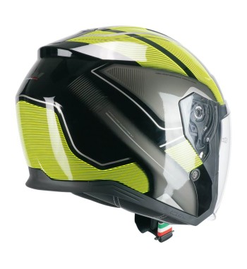 Casco jet 136G  RNA  SPORT / Negro Amarillo Fluo