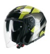 Casco jet 136G  RNA  SPORT / Negro Amarillo Fluo