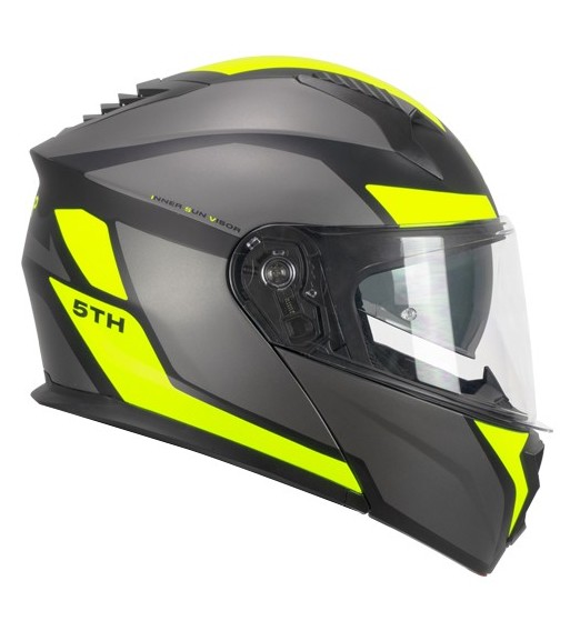 5THA FALCON SPORT / Negro Amarillo Fluo Opaco