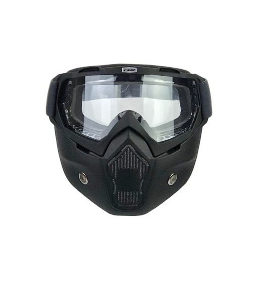 740M MASK / Negro Opaco Lente Tranparente