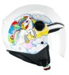Casco jet 261D MINI DREAMS  / Blanco,  Fucsia, Azul