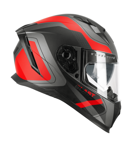 311R  BLAST RACE / Negro Rojo Opaco