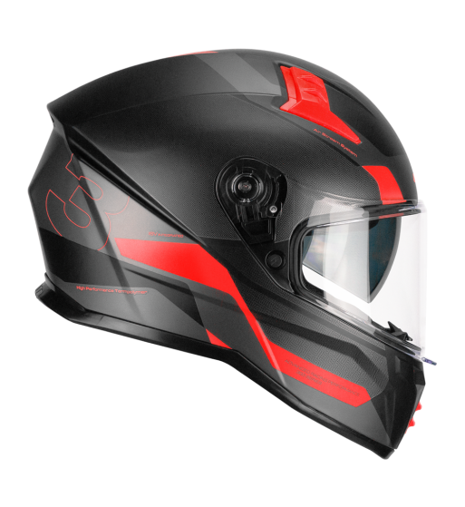 Casco Integral 333 ONYX SPORT  /  Negro Rojo Opaco
