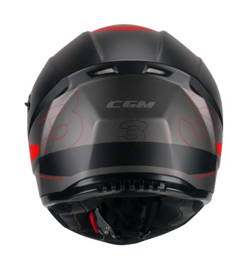 Casco Integral 333 ONYX SPORT  /  Negro Rojo Opaco